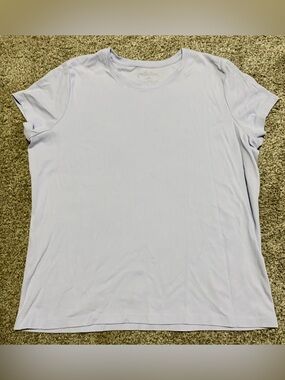Women's Peruvian Connection Large Short Sleeve Pima Cotton Tee Light Blue NWOT
